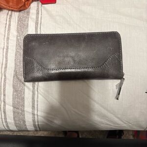 Frye Gray Leather Wallet